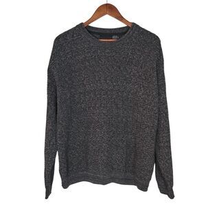 Vintage Bill Blass Gray Textured Crew Neck Grandpa Sweater Sz XL